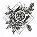 coffee beans tattoo design idea