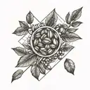 coffee beans tattoo design idea