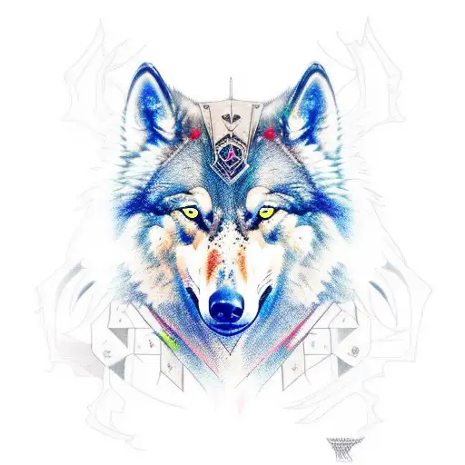 raven odin wolf beserker  tattoo design idea