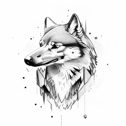 raven norse wolf beserker  tattoo design idea