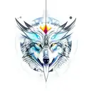 raven odin wolf beserker  tattoo design idea