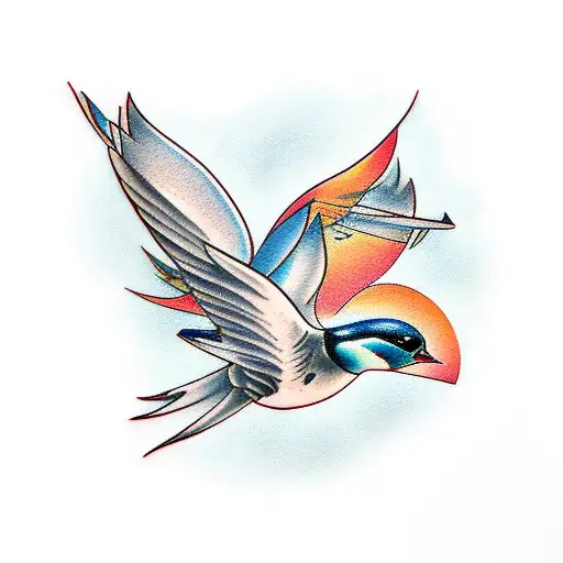 Swallow Bird tattoo design idea