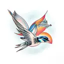 Swallow Bird tattoo design idea
