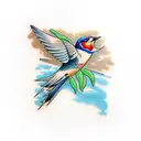 Swallow Bird tattoo design idea