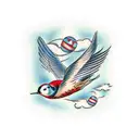 Swallow Bird tattoo design idea