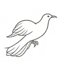 A minimalist design of a dove representing the Holy Spirit tattoo design idea