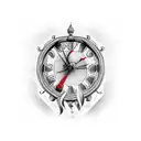 twisted clock, Alexander the great,Greek odyssey  tattoo design idea