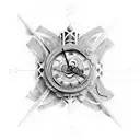 twisted clock, Alexander the great,Greek odyssey  tattoo design idea