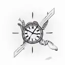 twisted clock, Alexander the great,Greek odyssey  tattoo design idea