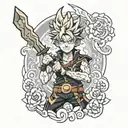 Asta Black clover tattoo design idea