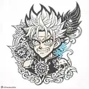 Asta Black clover tattoo design idea