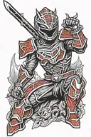 power ranger samurai red  tattoo design idea