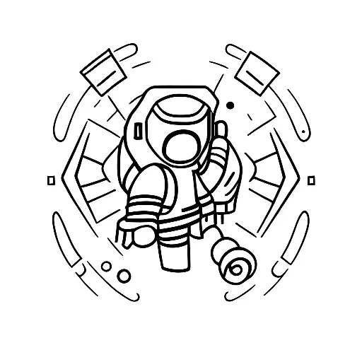 space boyfriend  tattoo design idea