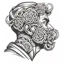 overthinking man tattoo design idea