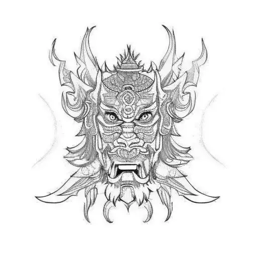 Barong vs rangda (good spirit vs bad spirit) balinese traditional culture  style tattoo done by Ricky not 100% complete Will continew again next  time... | By SKIN ENVY INK BALI - Tattoo StudioFacebook