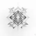 A geometric design incorporating elements of Amari culture tattoo design idea