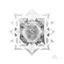 A geometric design incorporating elements of Amari culture tattoo design idea