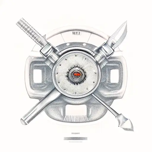 Wrench; Hammer; Big Rig Steering Wheel; BBQ Smoker; Electronics;  tattoo design idea