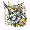 A sketch in the style of the anime Jojo. tattoo design idea