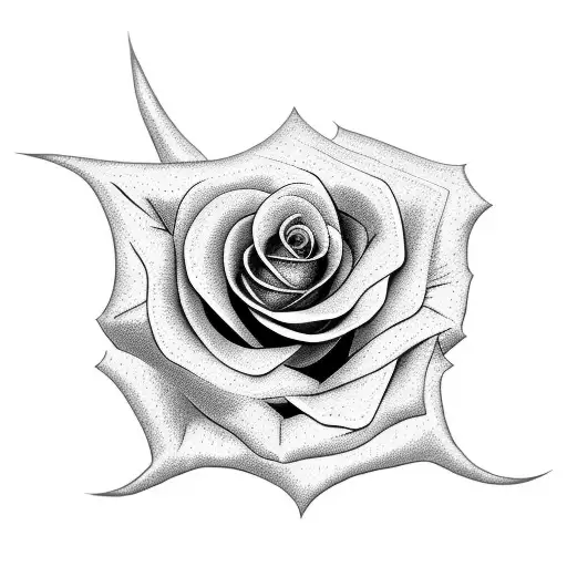 Rose metal tattoo design idea