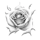 a metal rose tattoo design idea