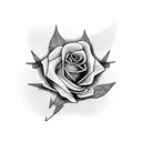 Rose metal tattoo design idea