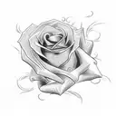 Rose metal tattoo design idea