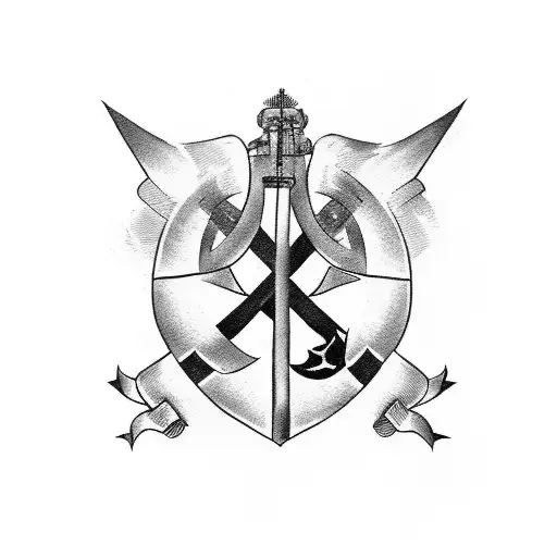 World War Two, Navy, Fight tattoo design idea