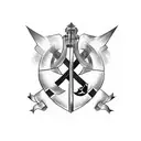 World War Two, Navy, Fight tattoo design idea