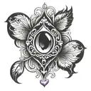 tear drop heart tattoo design idea