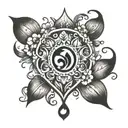 tear drop heart tattoo design idea