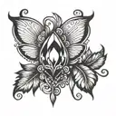 tear drop heart tattoo design idea
