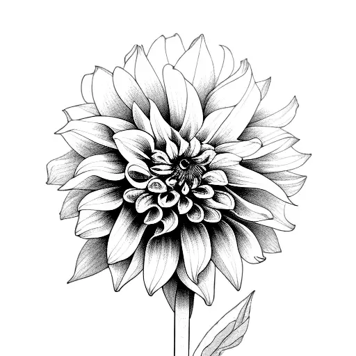 dahlia tattoo design idea