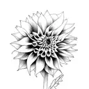 dahlia tattoo design idea