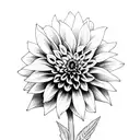 dahlia tattoo design idea