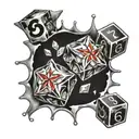 ice cubes and numbers 3 and 6 stars tattoo design idea