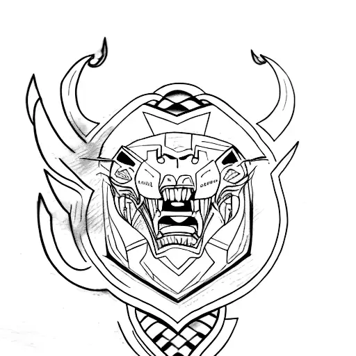 A sketch-style tattoo of a fierce panther running through the streets of Los Angeles tattoo design idea