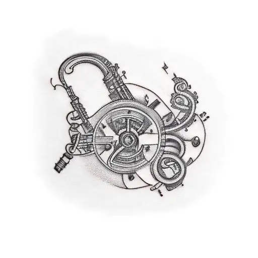 clarinet tattoo design idea