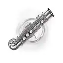 clarinet tattoo design idea