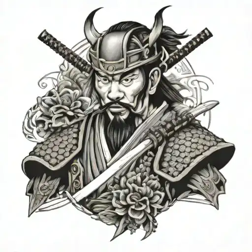 Samurai, car parts tattoo design idea