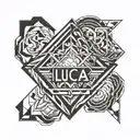 Luca name tattoo design idea