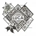 Luca name tattoo design idea