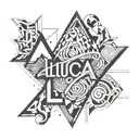 Luca name tattoo design idea