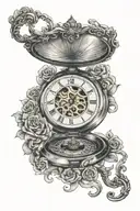 Pocket Watch tattoo design idea