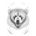 angry strong bear tattoo design idea