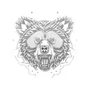 angry strong bear tattoo design idea