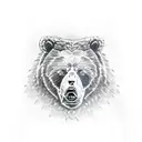 angry strong bear tattoo design idea