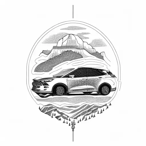 I drove to colorado in my ford escape. Went out to zion and rockey mountain national park. I went sky diving tattoo design idea