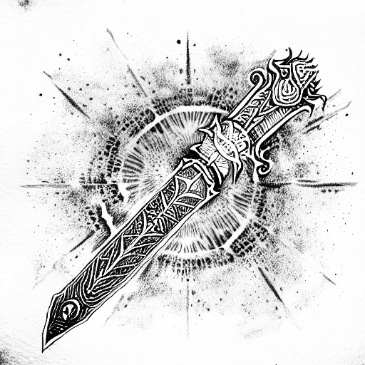 darksouls coiled sword with fire coiling around it tattoo design idea