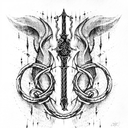 darksouls coiled sword with fire coiling around it tattoo design idea